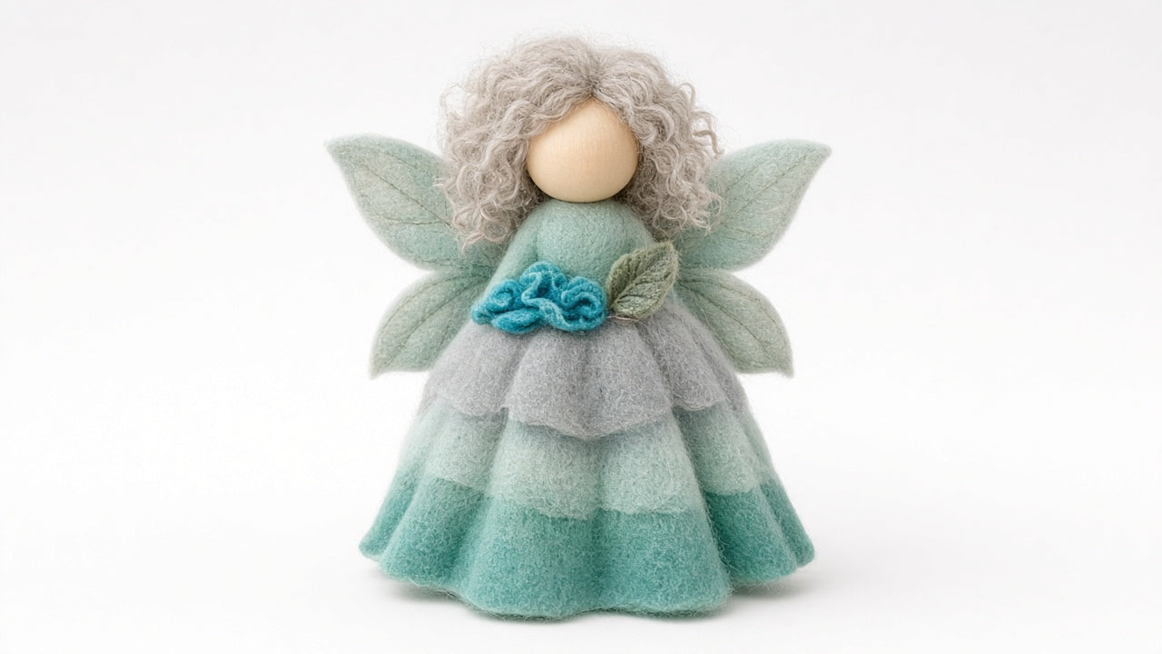 Still - felted wool fairy portrait